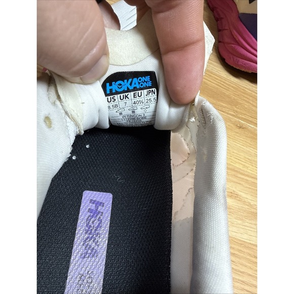 Hoka One One Rincon 3 Women's Size 8.5 B Running Sneakers White And Pink - Picture 5 of 6